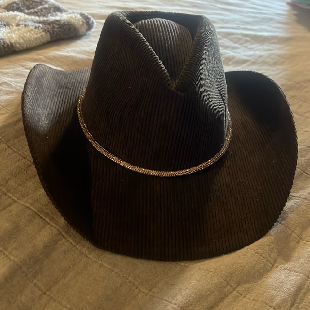 Altar'd State Black Corduroy Cowboy Hat
